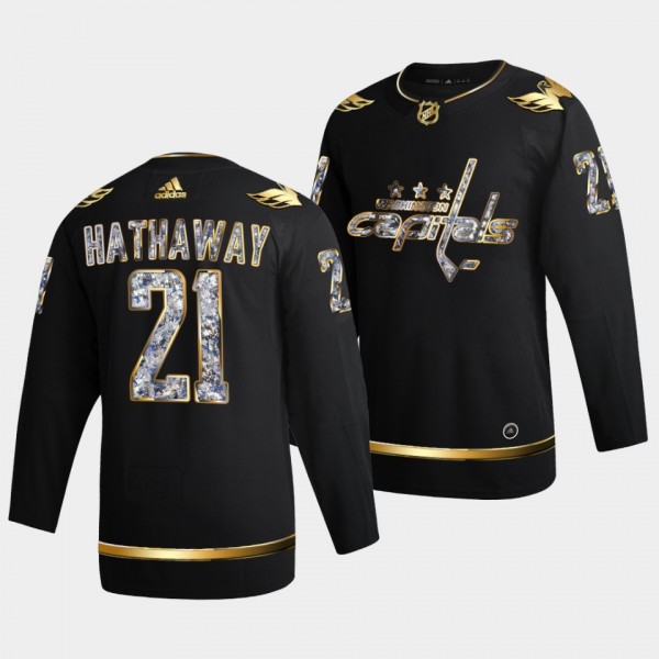 Garnet Hathaway #21 Capitals 2022 Stanley Cup Playoffs Diamond Edition Black Jersey
