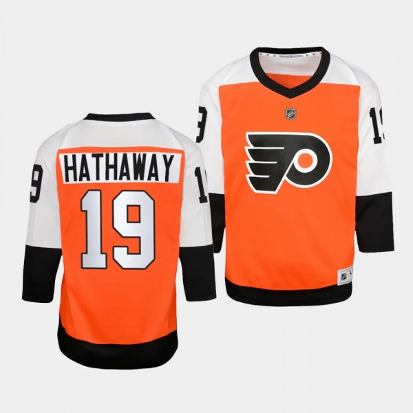 Garnet Hathaway Philadelphia Flyers Youth Jersey 2023-24 Home Burnt Orange Replica Player Jersey