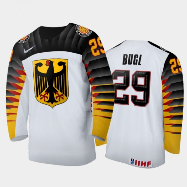 Florian Bugl Germany Hockey White Home Jersey 2022...