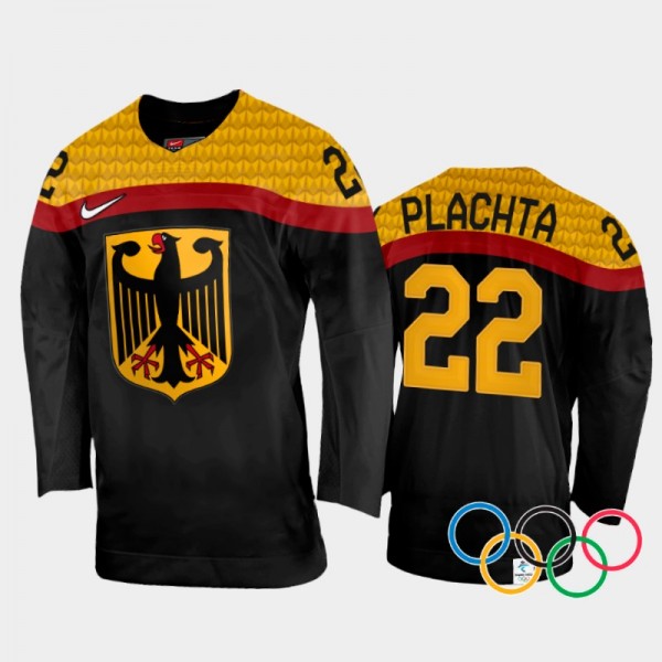 Matthias Plachta Germany Hockey Black Away Jersey ...