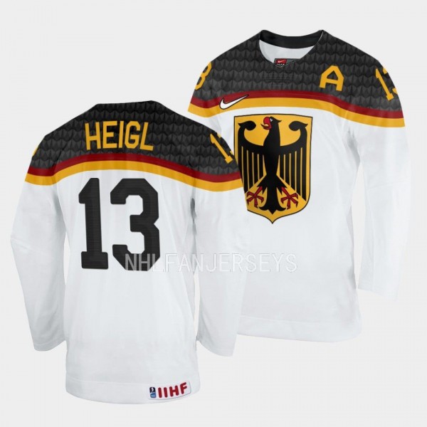Germany #13 Nikolaus Heigl 2023 IIHF World Junior ...