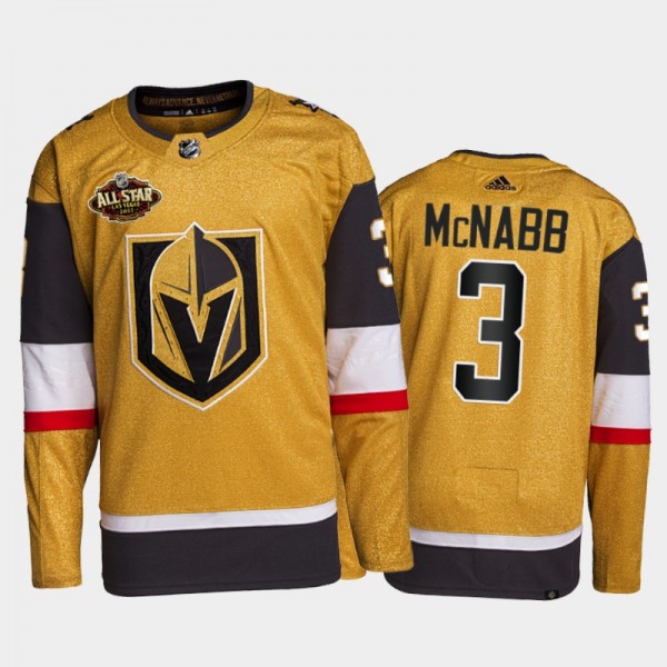 Vegas Golden Knights Brayden McNabb 2022 All-Star Jersey Gold Authentic Primegreen Uniform