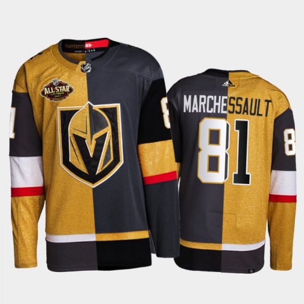 Vegas Golden Knights Jonathan Marchessault 2022 All-Star Jersey Gold Black Split Edition Uniform