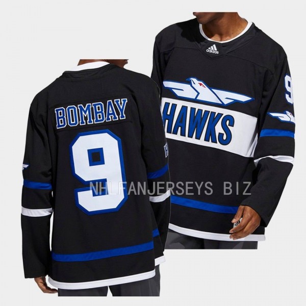 Hawks Gordon Bombay Anaheim Ducks Black #9 Authent...