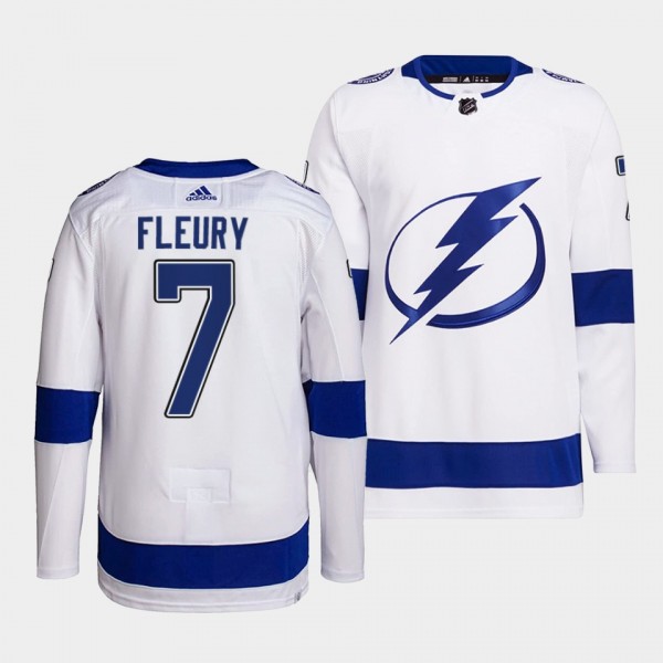 Tampa Bay Lightning Primegreen Authentic Haydn Fleury #7 White Jersey Away