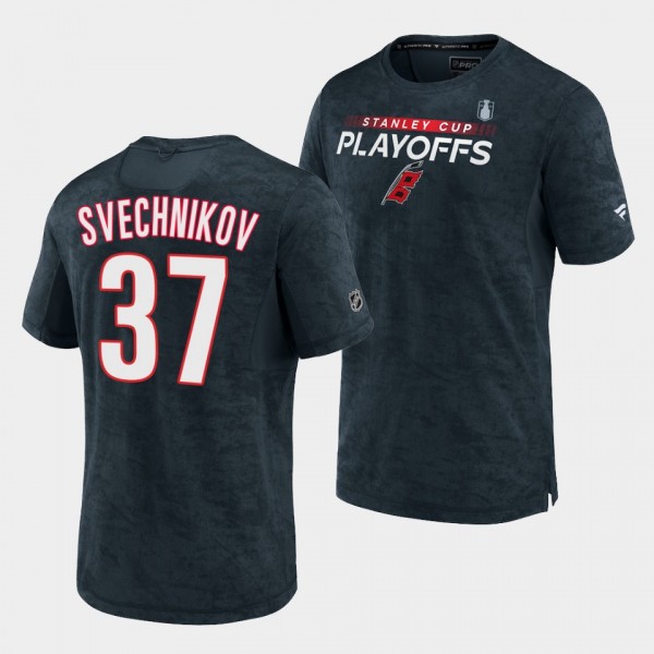 Andrei Svechnikov Carolina Hurricanes 2022 Stanley Cup Playoffs Authentic Pro Charcoal T-Shirt
