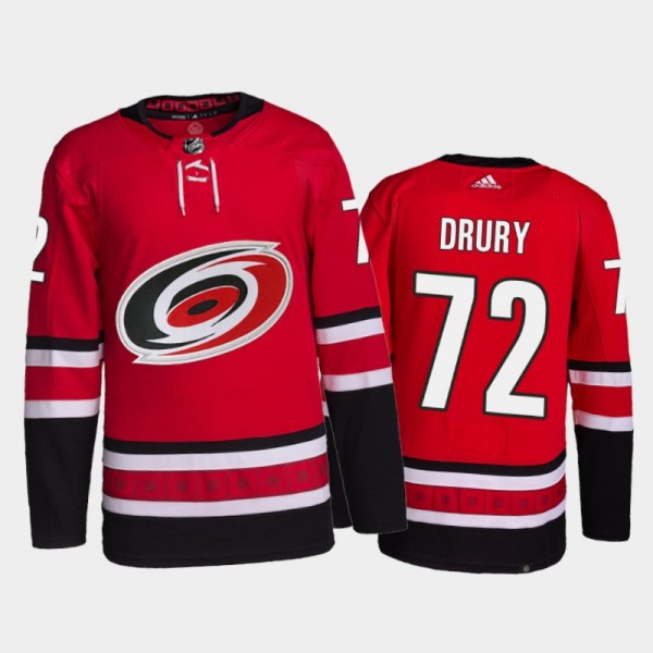 Jack Drury Carolina Hurricanes Home Jersey 2021-22 Red #72 Authentic Primegreen Uniform