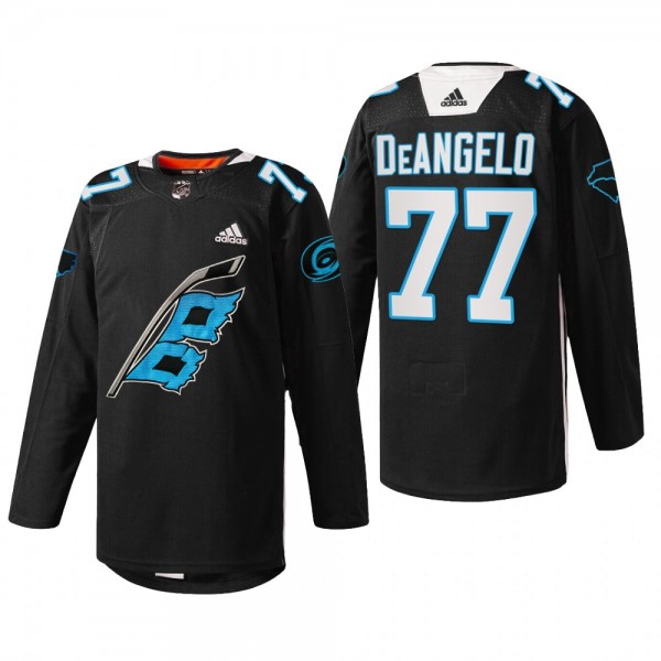 Tony DeAngelo Hurricanes Panthers Night Black Jers...