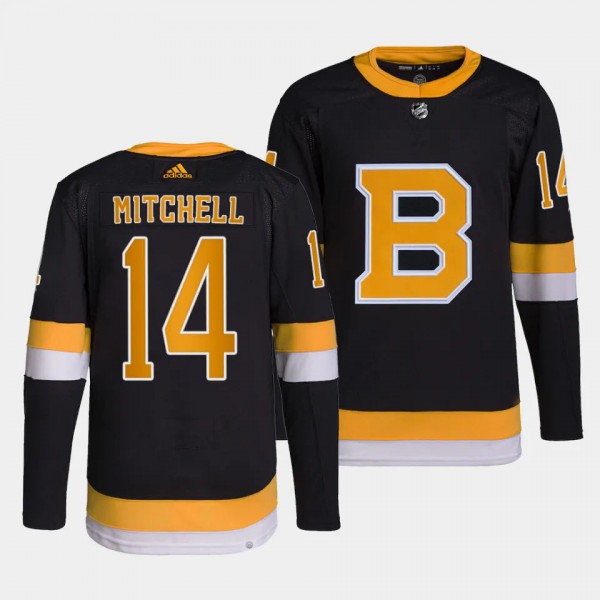 Ian Mitchell Boston Bruins Alternate Black #14 Aut...