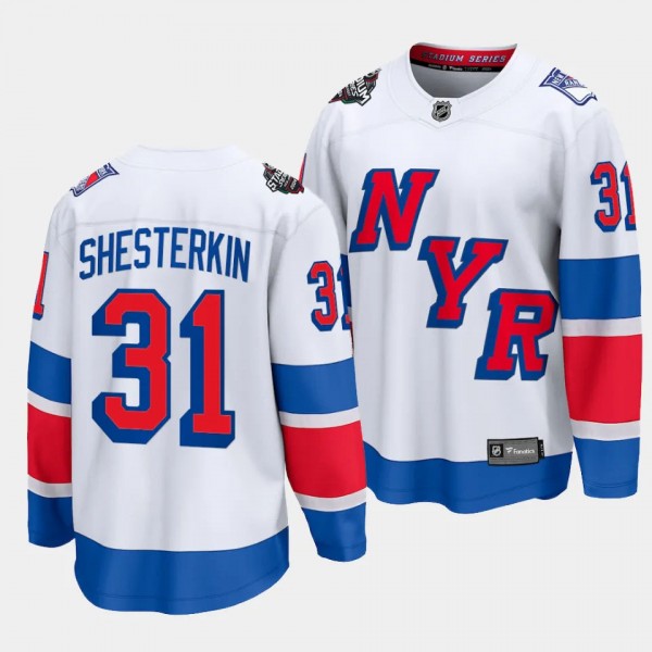 2024 NHL Stadium Series Igor Shesterkin Jersey New York Rangers White #31 Breakaway Player Men's