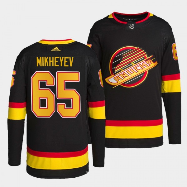 Vancouver Canucks 2022 Primegreen Authentic Ilya Mikheyev #65 Black Jersey Heritage