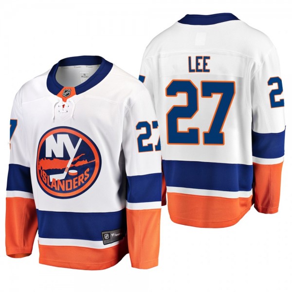 Men's New York Islanders Anders Lee #27 Away White...