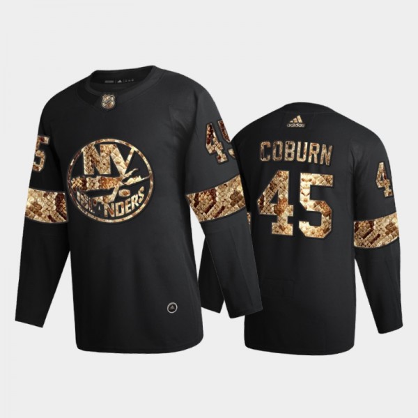 New York Islanders Braydon Coburn #45 Python Skin Black 2021 Exclusive Edition Jersey