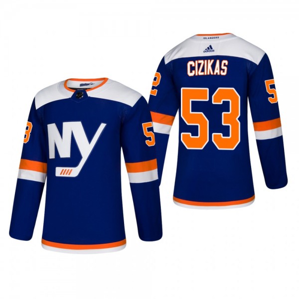 Men's New York Islanders Casey Cizikas #53 2018-19 Alternate Reasonable Authentic Jersey - Blue