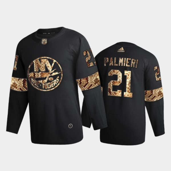 New York Islanders Kyle Palmieri #21 Python Skin Black 2021 Exclusive Edition Jersey