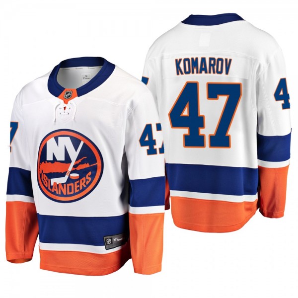 Men's New York Islanders Leo Komarov #47 Away Whit...