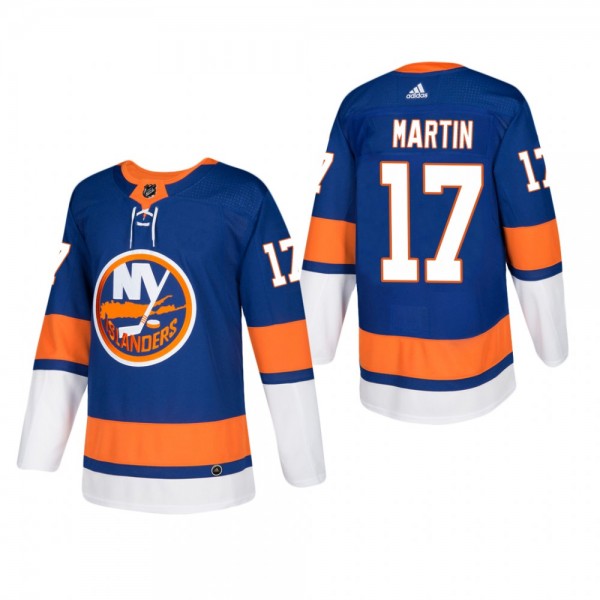Men's New York Islanders Matt Martin #17 Home Blue...