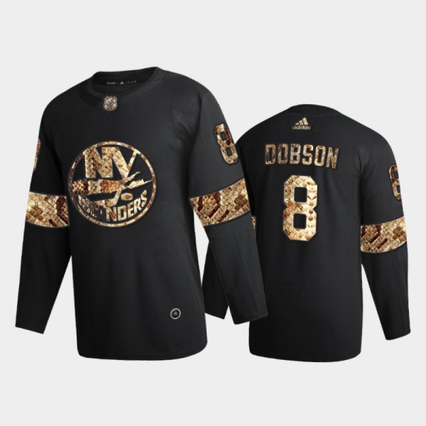 New York Islanders Noah Dobson #8 Python Skin Blac...