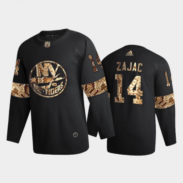 New York Islanders Travis Zajac #14 Python Skin Bl...
