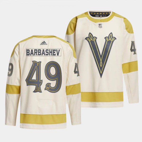 Vegas Golden Knights 2024 NHL Winter Classic Ivan Barbashev #49 Cream Primegreen Jersey Men's