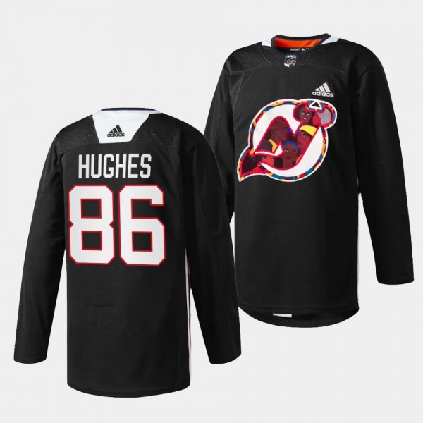 2024 Black History Celebration Jack Hughes New Jersey Devils Black #86 Specialty Jersey