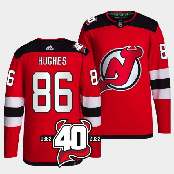New Jersey Devils 40th Anniversary Jack Hughes #86...