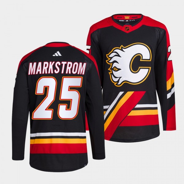 Jacob Markstrom Calgary Flames 2022 Reverse Retro 2.0 Black #25 Authentic Primegreen Jersey Men's