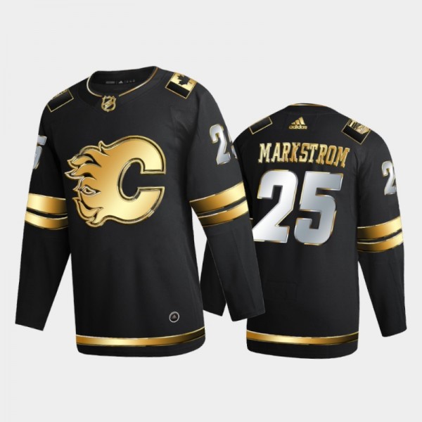 Calgary Flames Jacob Markstrom #25 2020-21 Authentic Golden Black Limited Edition Jersey