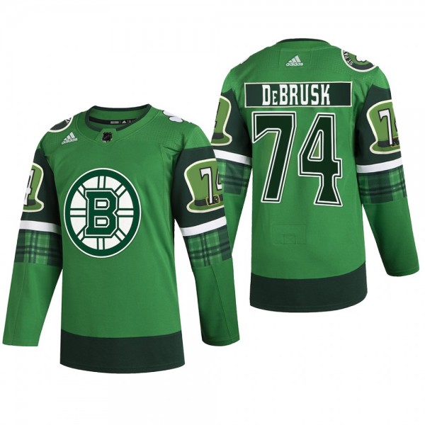 Boston Bruins Jake DeBrusk #74 St Patricks Day 202...