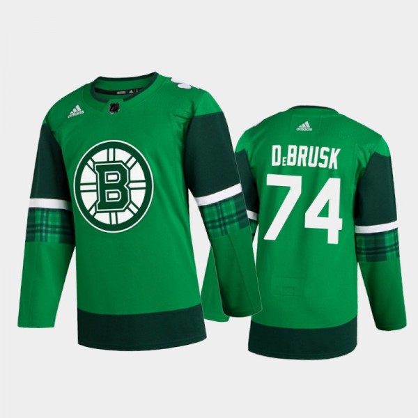 Boston Bruins Jake DeBrusk #74 2020 St. Patrick's ...