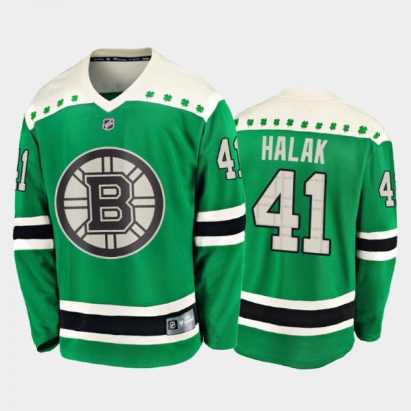 Fanatics Jaroslav Halak #41 Bruins 2020 St. Patrick's Day Replica Player Jersey Green