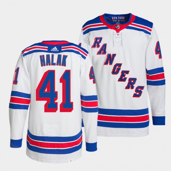 New York Rangers Primegreen Authentic Jaroslav Halak #41 White Jersey Away