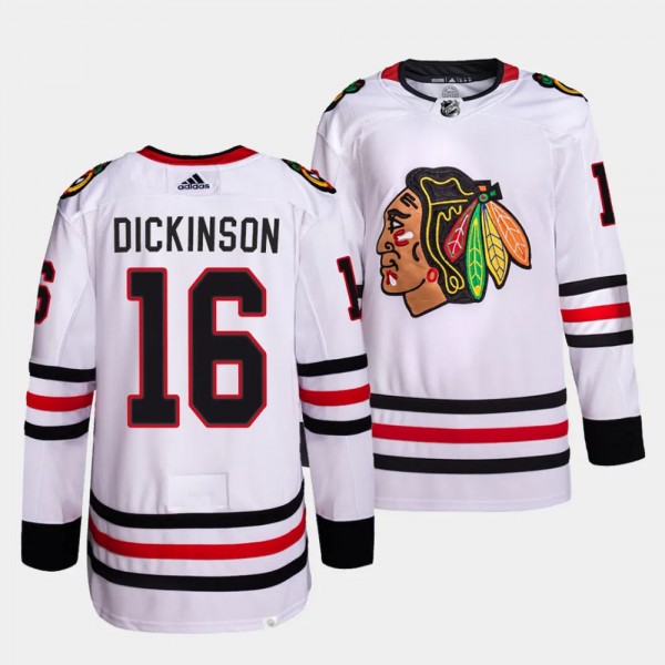 Chicago Blackhawks Away Jason Dickinson #16 White ...