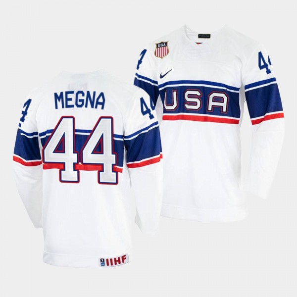 USA 2022 IIHF World Championship Jaycob Megna #44 ...