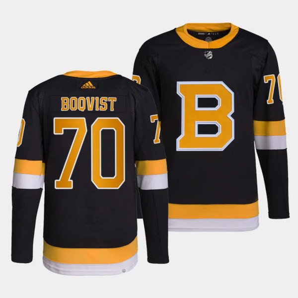 Jesper Boqvist Boston Bruins Alternate Black #70 A...