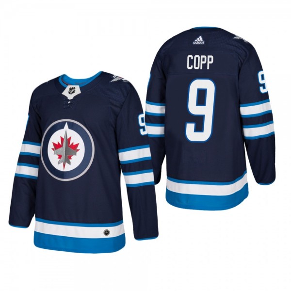 Men's Winnipeg Jets Andrew Copp #9 Home Navy Authe...