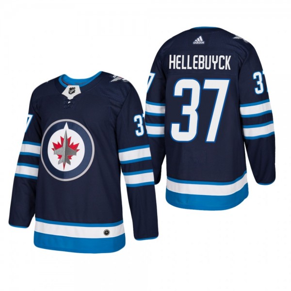 Men's Winnipeg Jets Connor Hellebuyck #37 Home Nav...