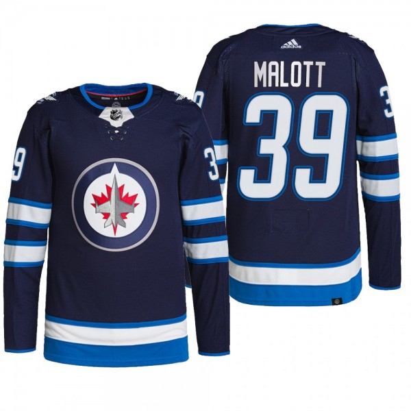 Winnipeg Jets 2022 Home Jersey Jeff Malott Navy #3...