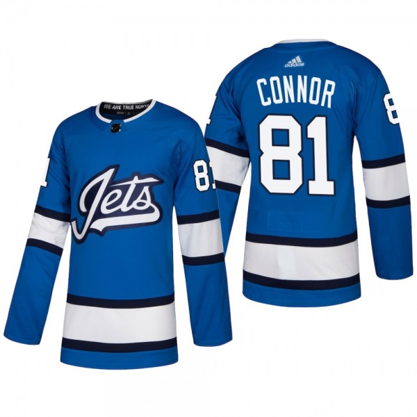 Men's Winnipeg Jets Kyle Connor #81 2018-19 Alternate Reasonable Authentic Jersey - Blue