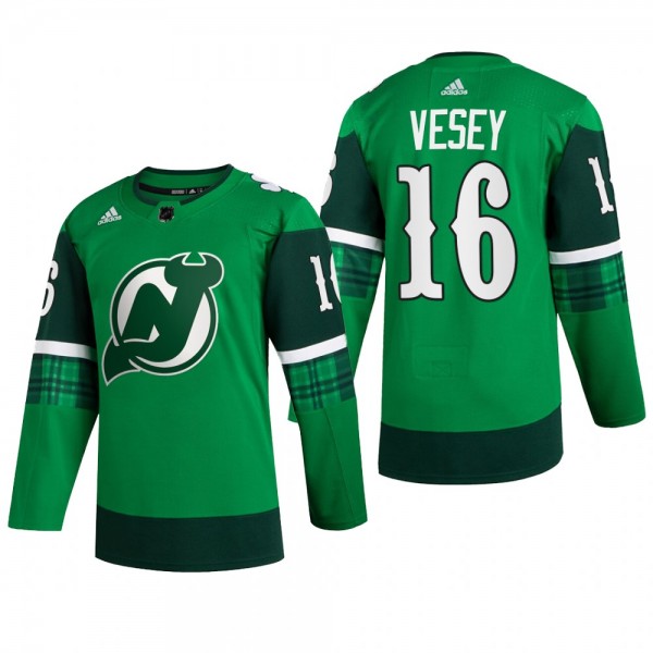 New Jersey Devils Jimmy Vesey #16 St Patricks Day ...