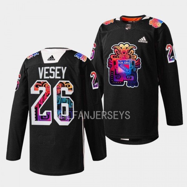 Jimmy Vesey #26 New York Rangers 2022 Hispanic Her...