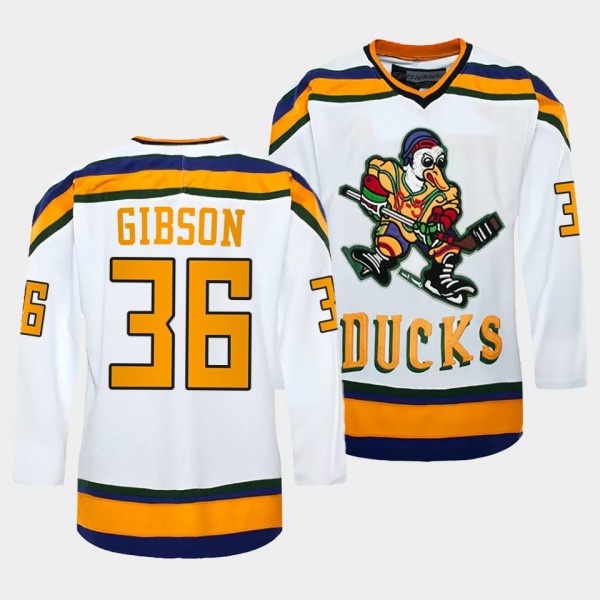 John Gibson Anaheim Ducks The Mighty Ducks White J...