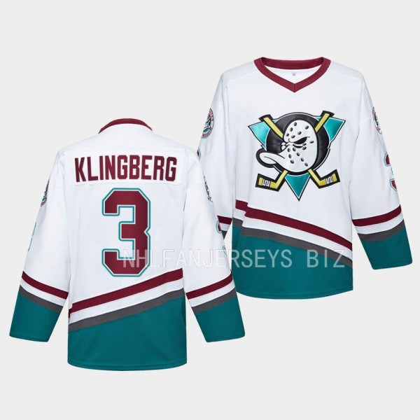 John Klingberg Anaheim Ducks #3 Mighty Ducks White...