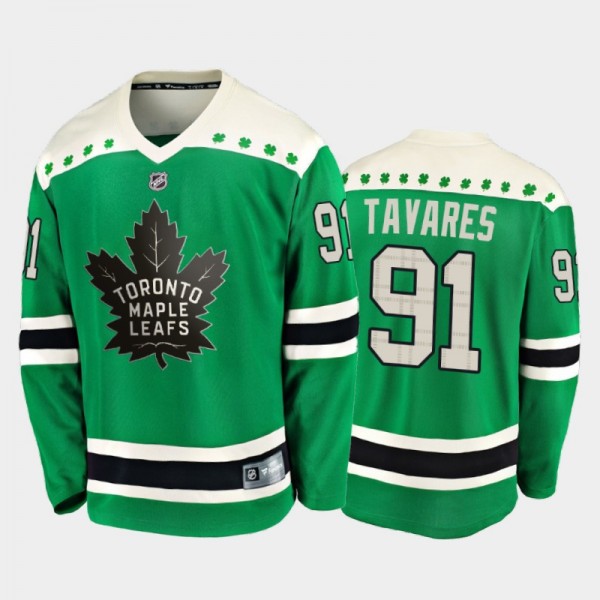 Fanatics John Tavares #91 Maple Leafs 2020 St. Pat...