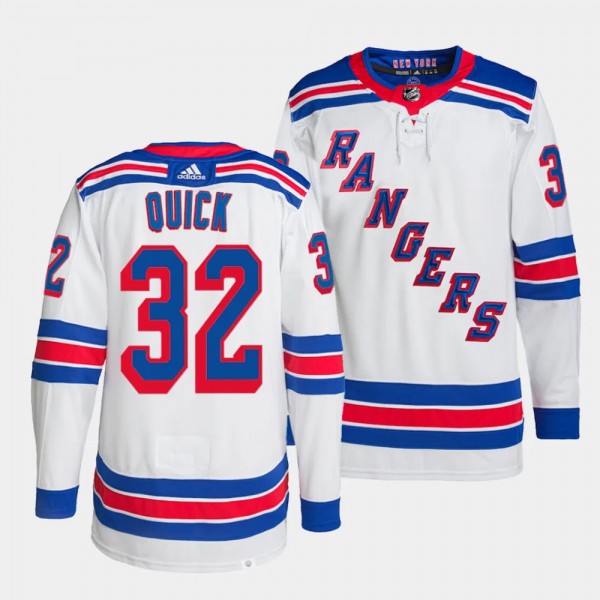 New York Rangers Authentic Pro Jonathan Quick #32 White Jersey Away