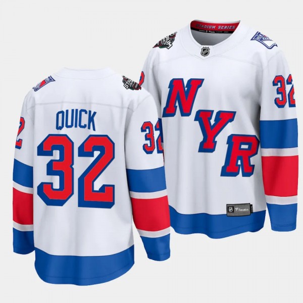 2024 NHL Stadium Series Jonathan Quick Jersey New York Rangers White #32 Breakaway Player Men's
