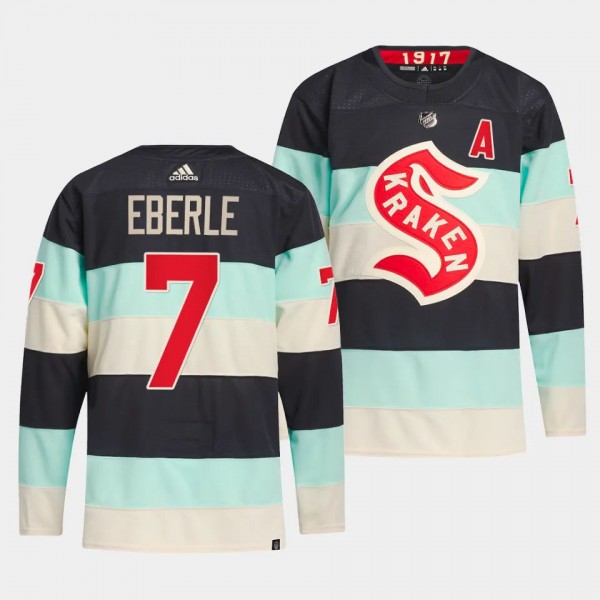 Seattle Kraken 2024 NHL Winter Classic Jordan Eberle #7 Blue Primegreen Jersey Men's