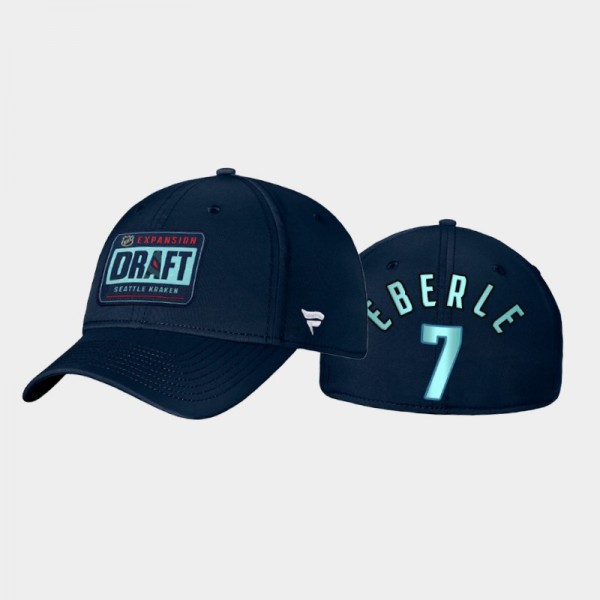 Seattle Kraken Jordan Eberle Wordmark Logo Blue Fitted Hat