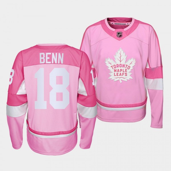 Toronto Maple Leafs Jordie Benn Pink Hockey Fights...