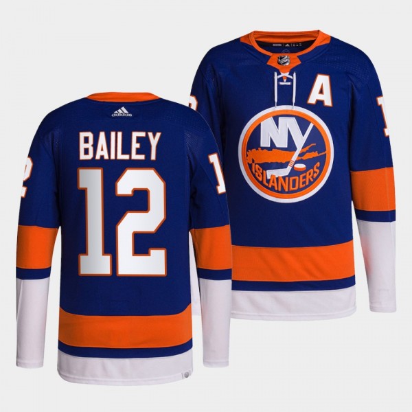 New York Islanders 2022 Home Josh Bailey #12 Royal Jersey Primegreen Authentic Pro